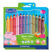 Staedtler Noris Peppa Pig Junior 3in1 Pencil Set 12