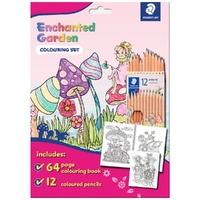 Staedtler Colouring Book Set Enchanted Garden