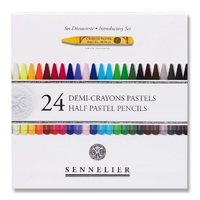 Sennelier Woodless Pastel Half Pencil Set 24 Introductory Colours