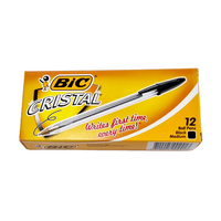 Bic Cristal Ball Pens Black Medium Box 12