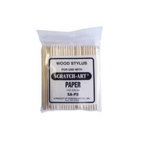 Scratch Art Wooden Stick Pack 100