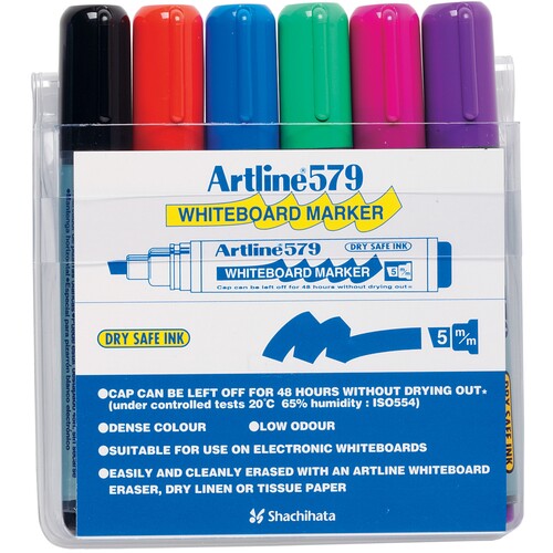 Artline 579 Chisel Tip Whiteboard Marker Set 4