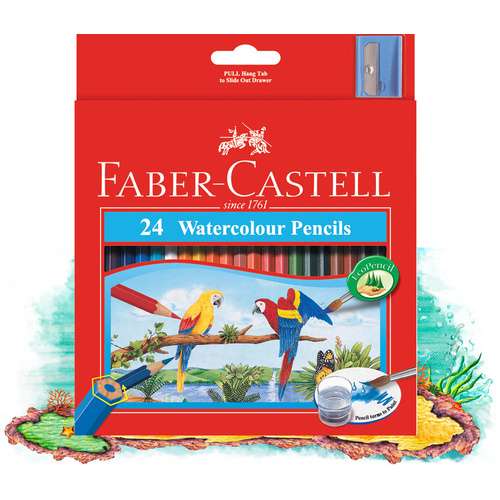 Faber Castelll Red Range Watercolour Pencil Set 24