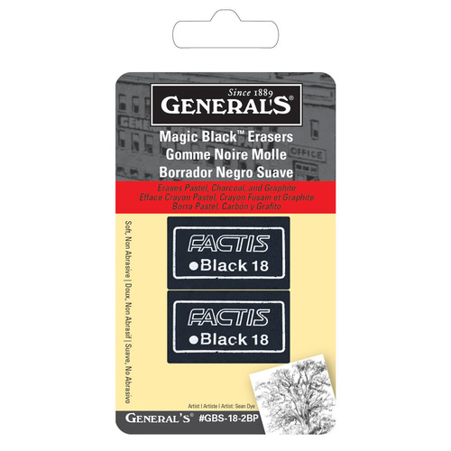 Factis Black Eraser Packet of 2 NAM